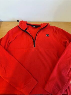 Montec Men's Red Quarter-Zip Fleece Pullover